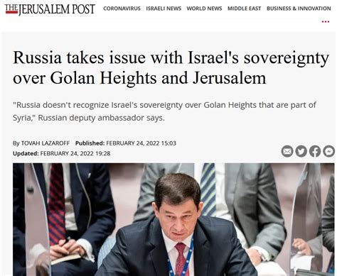 russia is now rejecting israel s occupation over the golan heights which was stolen from syria