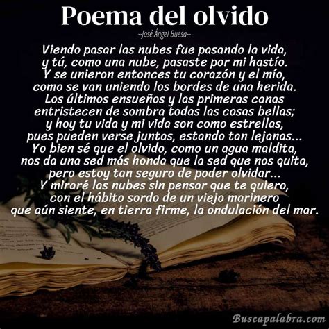 Poema Poema Del Olvido De José Ángel Buesa Análisis Del Poema