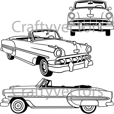 1954 Chevy Bel Air Chevrolet Bel Air Chevrolet Logo Car Drawing Easy