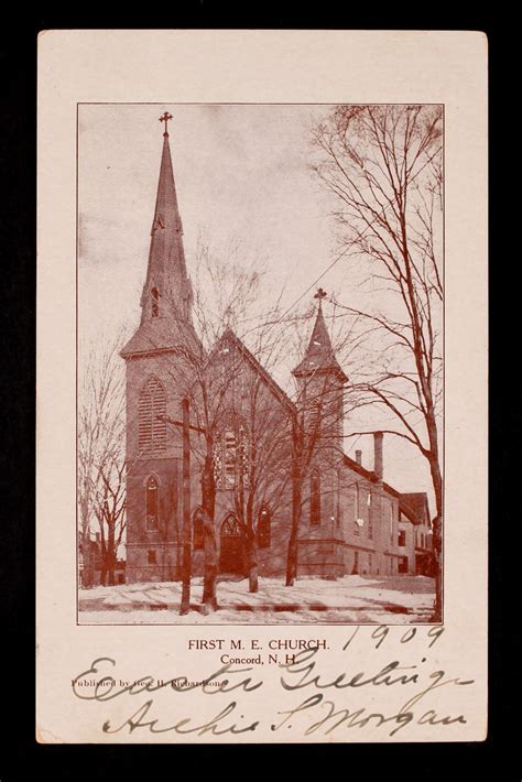 Concord First M E Church Methodist Carte Postale Ancienne Et