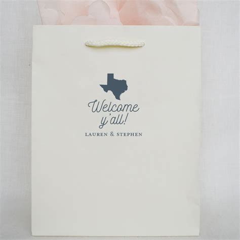 Texas Wedding Hotel Welcome T Bags Gb Design House