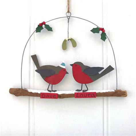 Personalised Red Robin Decoration Christmas Decorations Christmas