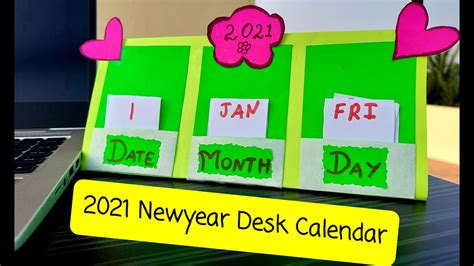 Diy 2021 New Year Calendar Making Video Desk Calendar Youtube