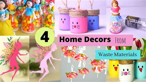 4 Diy Home Decor From Materials Easy Room Decor Crafts Youtube