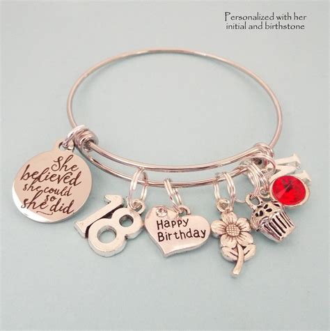 Check spelling or type a new query. 18th Birthday Gift for Girl, Personalized Charm Bracelet ...