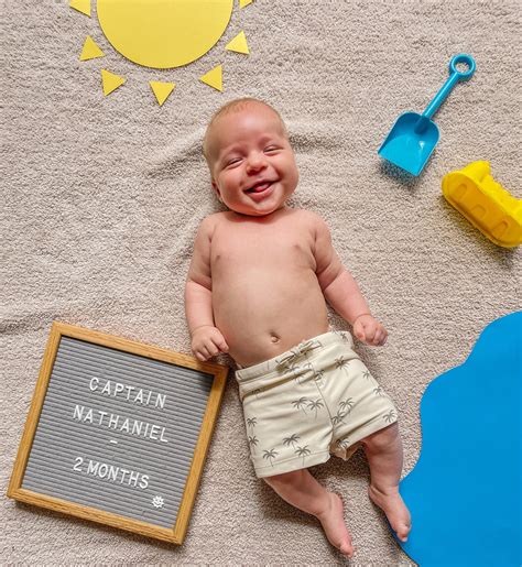 Easy Diy Summer Monthly Milestone Picture For Baby Boy Or Girl
