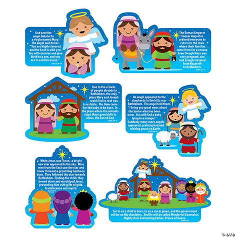 Nativity Story Cutouts 6 Pc Discontinued