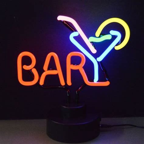 Bar Martini Neon Table Top Sculpture Neon Sculpture Neon Signs Neon
