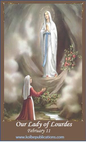 Prayer Card Our Lady Of Lourdes Kolbepublications