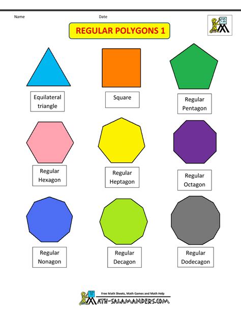 Shapes Up To 20 Sides