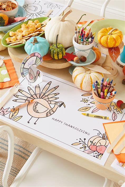 Thanksgiving Kids Table Crafts 3 Free Downloadable Activities Think