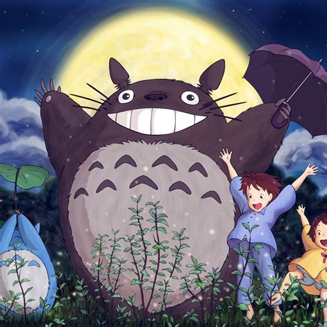 Android Wallpaper Au60 Totoro Forest Anime Cute