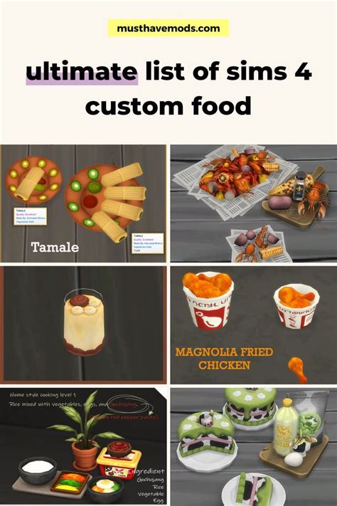 Best Sims Custom Food Recipes The Absolute Best Sims Food CC Sims Sims Kitchen