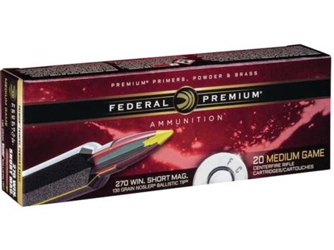 Federal Premium Ammunition 270 Winchester Short Magnum Wsm 130 Grain