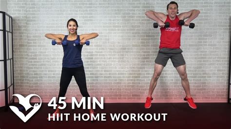 45 Minute Hiit Home Workout With Weights Total Body 45 Min Hiit