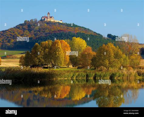 Wachsenburg Castle With Reflection Drei Gleichen Mühlberg Thuringia