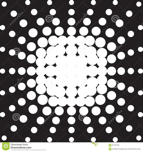 Halftone Radial Pattern Background Vector Dots Texture Retro Stock