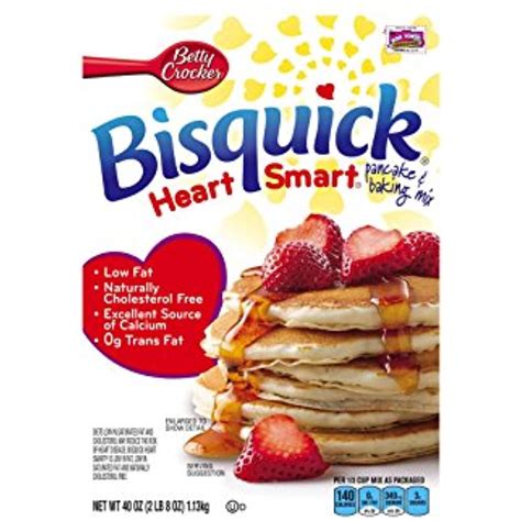 Bisquick Heart Smart Pancake And Baking Mix Reduced Fat 40 Ounce Boxes