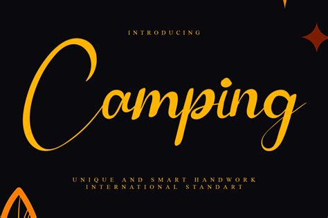 Camping Font By Babyart · Creative Fabrica