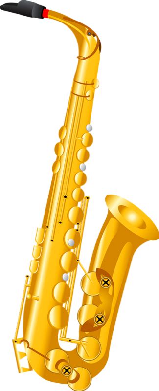Saxophone Png Tube Musique Music Instrument Clipart
