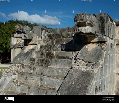 The Feathered Serpent Kukulkan At Chichén Itzá Yucatán State Mexico