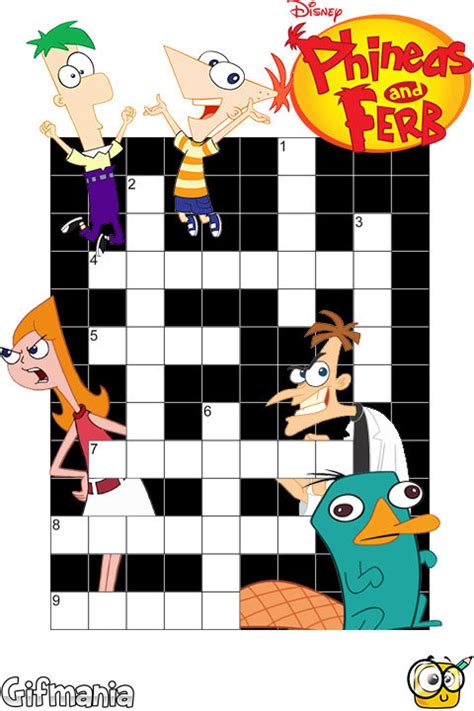 Crucigrama De Phineas Y Ferb Esta Serie De Ig Things