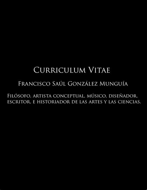 Curriculum Vitae By Saul González Munguia Issuu