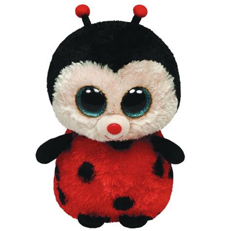 Ty Beanie Boos Bugsy The Ladybug Glitter Eyes Regular Size 6