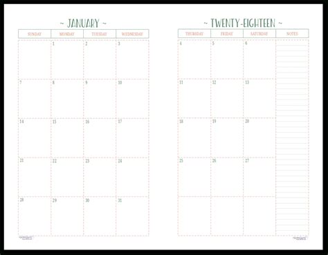 Free 5x8 Weekly Planner Printables Best Calendar Example