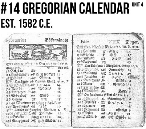 Ap World History — Unit 4 Gregorian Calendar Established In 1582 Ce