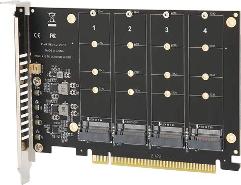 M2 Nvme Ssd To Pcie X16 Adapter Card High Speed 4 X