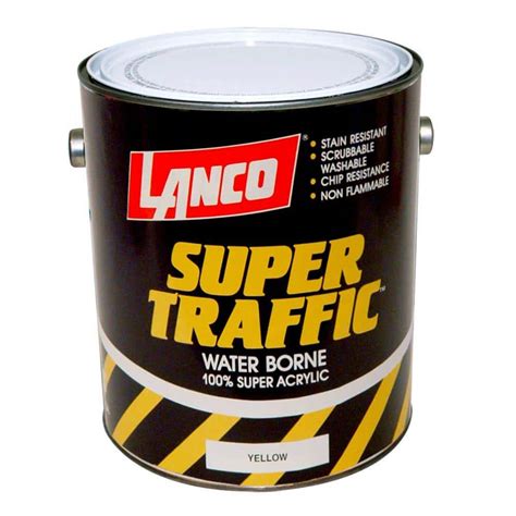 Lanco Super Traffic 1 Gal Yellow Paint Tp805 4 The Home Depot