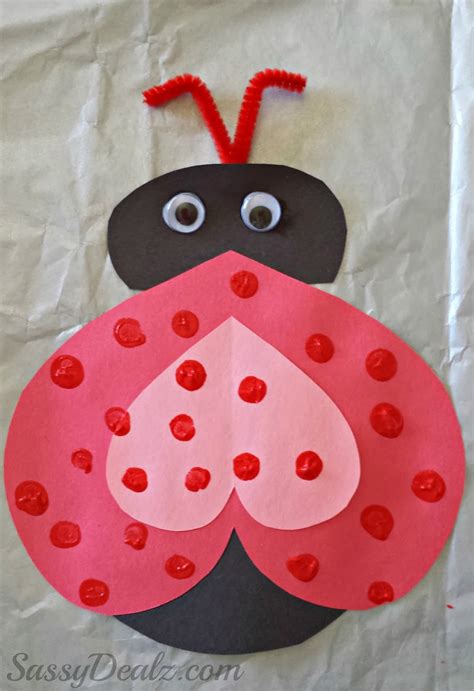 Heart Ladybug Valentines Day Craft For Kids Crafty Morning