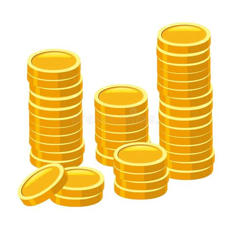 Piles Gold Coins Cartoon Icon Stock Illustrations 138 Piles Gold