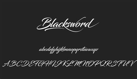 Blacksword Font Font Tr
