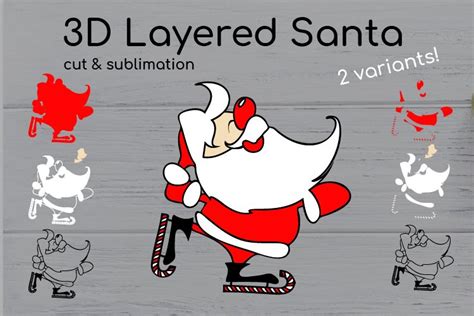 Free Free Layered Santa Svg 551 SVG PNG EPS DXF File