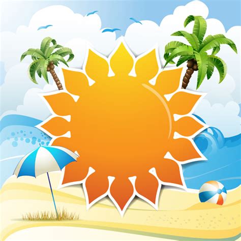 Summer Sunny Vector Backgrounds Vector Background Free Vector Free Download