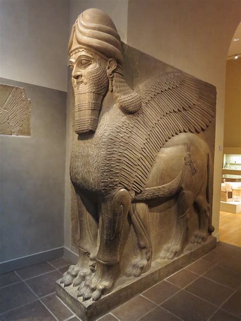 Human Headed Winged Lion Lamassu The Assyrian Royal Court Gallery