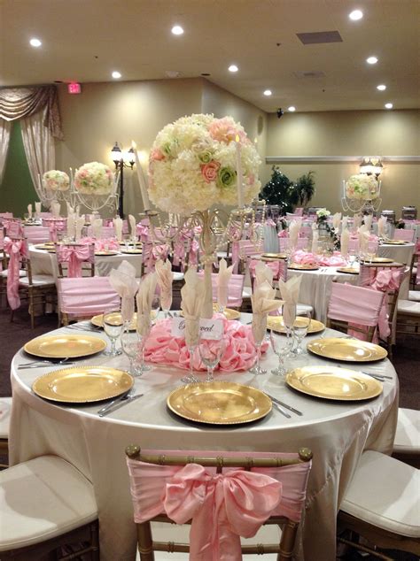 Light Pink And Champaign Wedding Decor Villa Tuscana Reception Hall