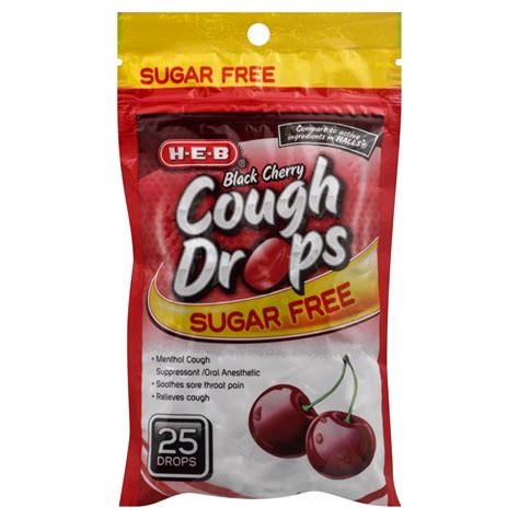 H E B Sugar Free Black Cherry Cough Drops Shop Cough Cold And Flu At H E B