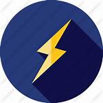 Lightning Icon Icons Circular Premium Weather