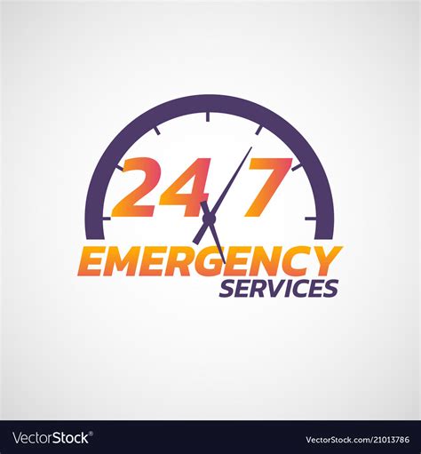 247 Emergency Services Logo Icon Royalty Free Vector Image