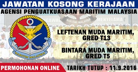 Penyiapan sdm bidang kemaritiman yang profesional, beretika, berdedikasi, dan mampu mengedepankan kepentingan nasional. Jawatan Kosong MARITIM | Leftenan Muda T13 , Bintara Muda ...