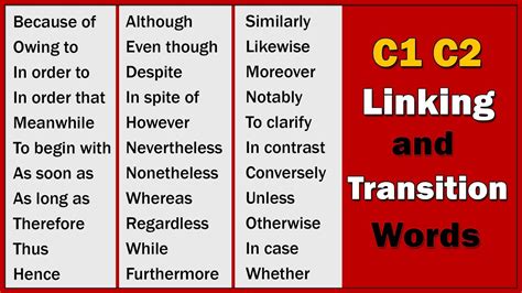 C C Proficiency Advanced Linking And Transition Words For IELTS YouTube