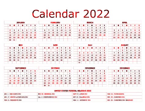 2022 Calendar Png Transparent Images Png All