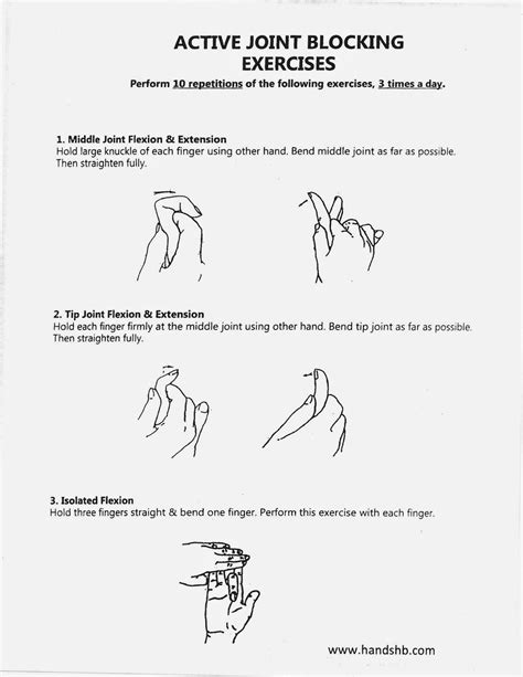 active joint blocking exercises hand therapy exercises hand therapy physical therapy exercises