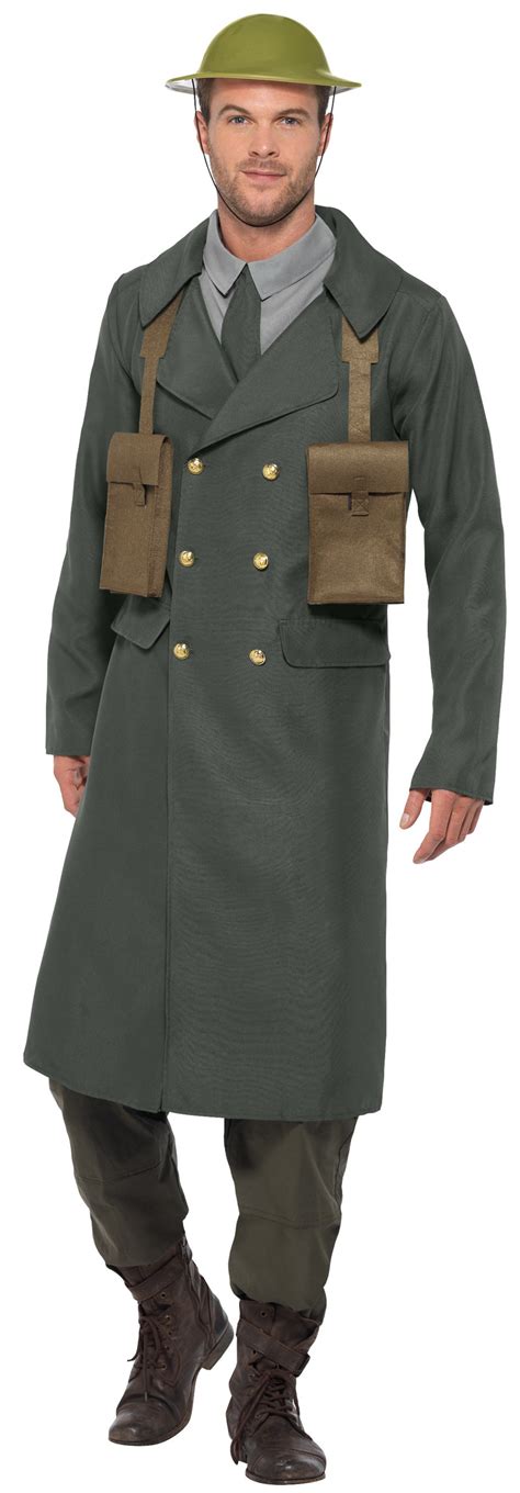 Ww2 British Officer Mens Fancy Dress Military Uniform Adults 1940s