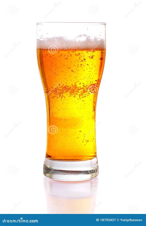 Glass Of Beer Isolated Stock Image Image Of Full Glass 18793437