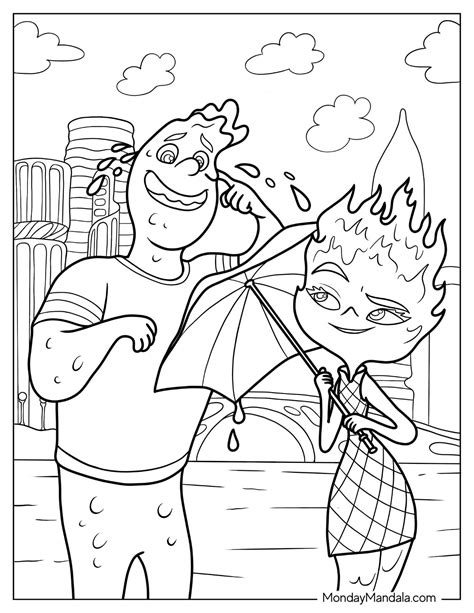 Elemental Movie Poster Coloring Page Coloringpages Porn Sex Picture