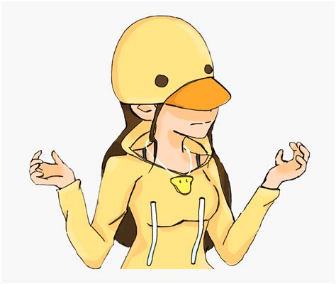 Transparent Cute Duck Clipart Cute Anime Duck Girl Free Transparent
